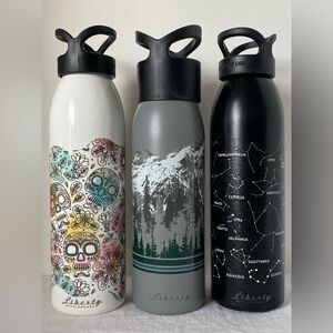 Liberty Bottle Works Constellation Mountains & Sugar Skulls Lot 24oz Made in USA